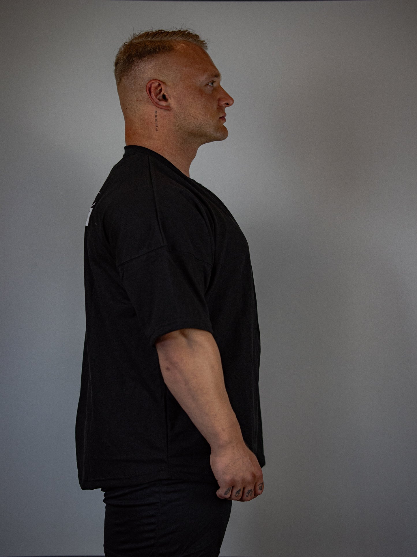 Oversize Kraft Station T-Shirt Schwarz