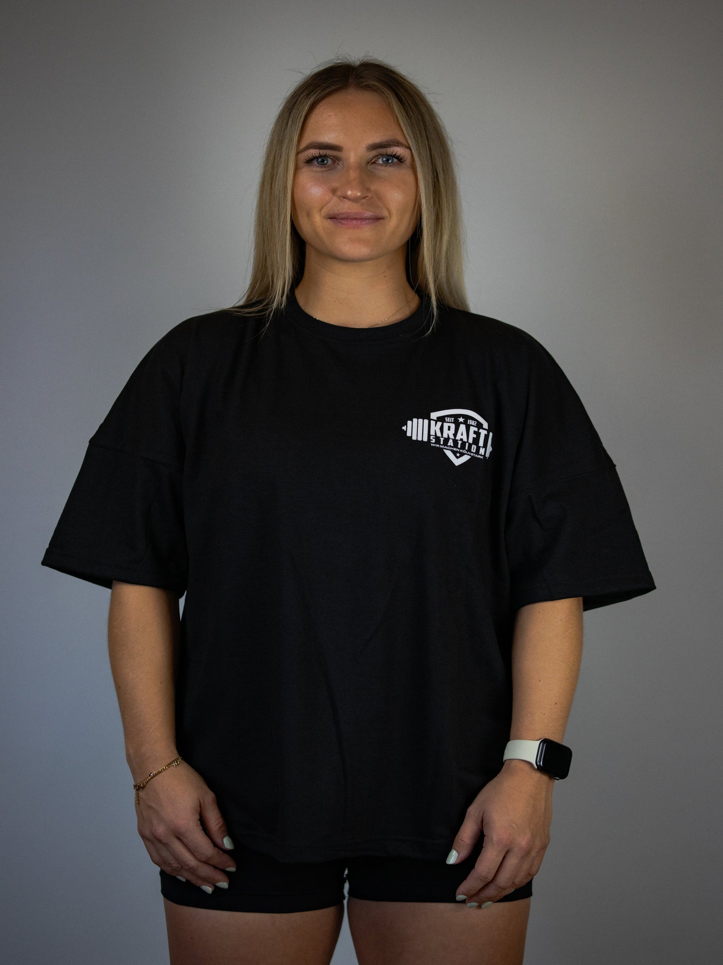 Oversize Kraft Station T-Shirt Schwarz