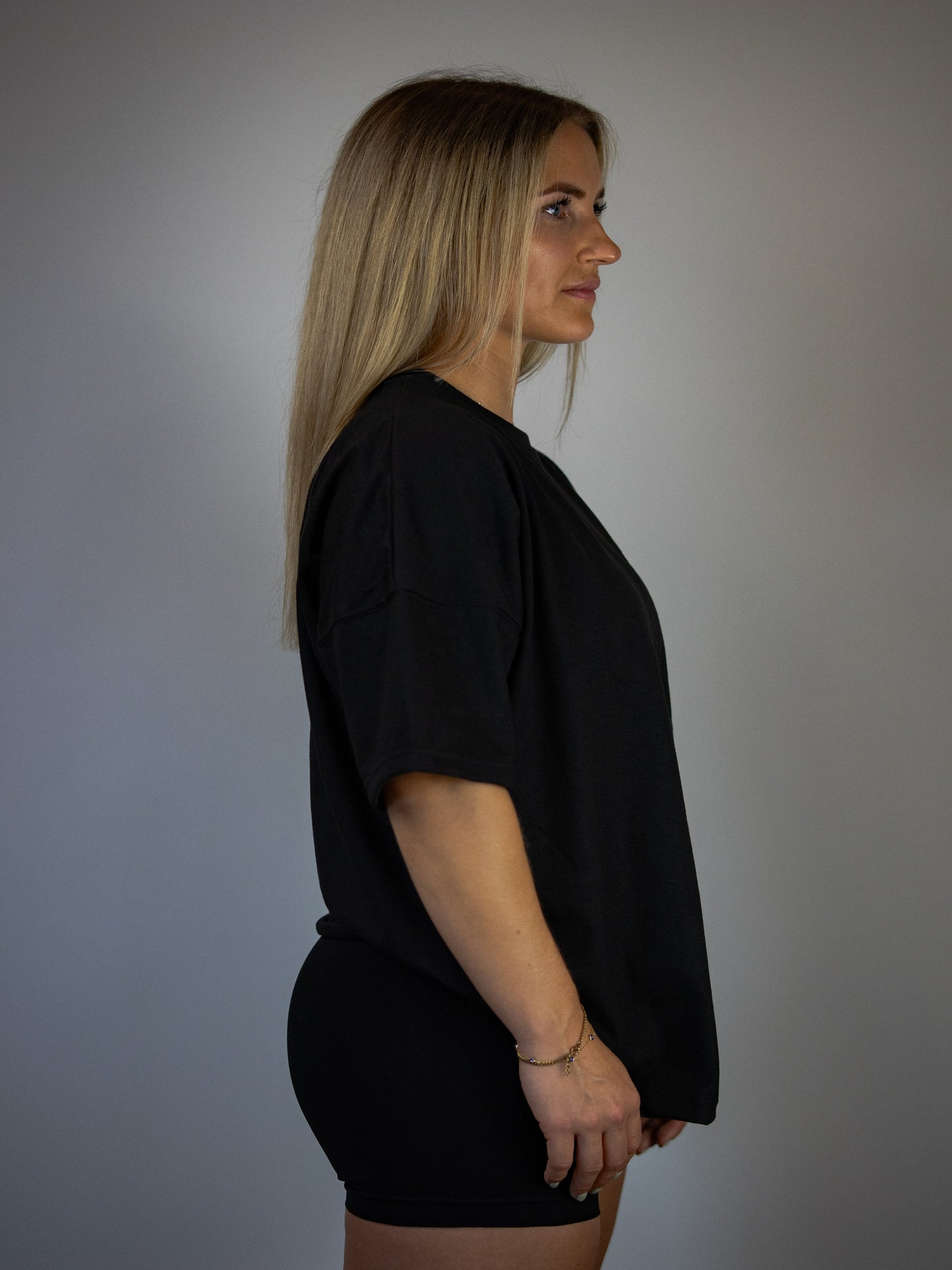 Oversize Kraft Station T-Shirt Schwarz