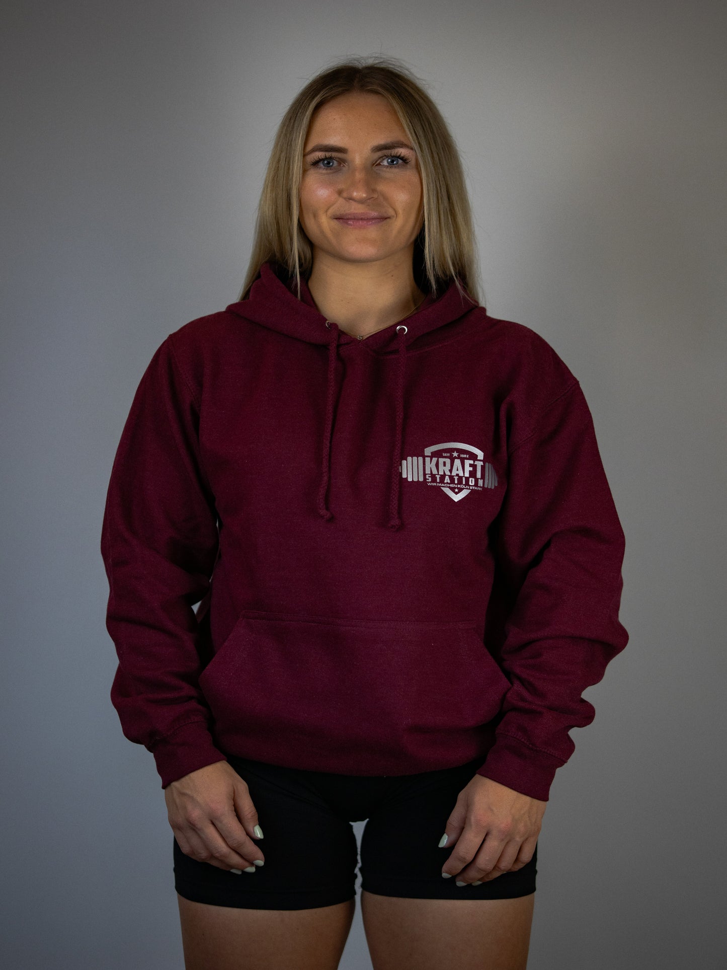 Kraft Station Hoodie Dunkelrot