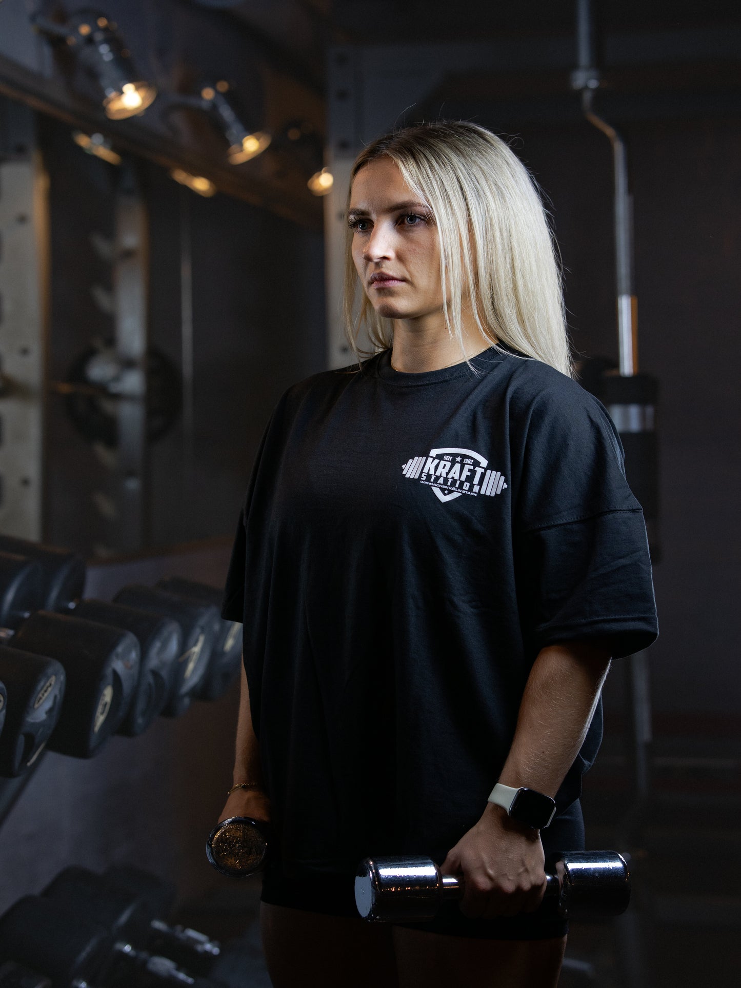 Oversize Kraft Station T-Shirt Schwarz