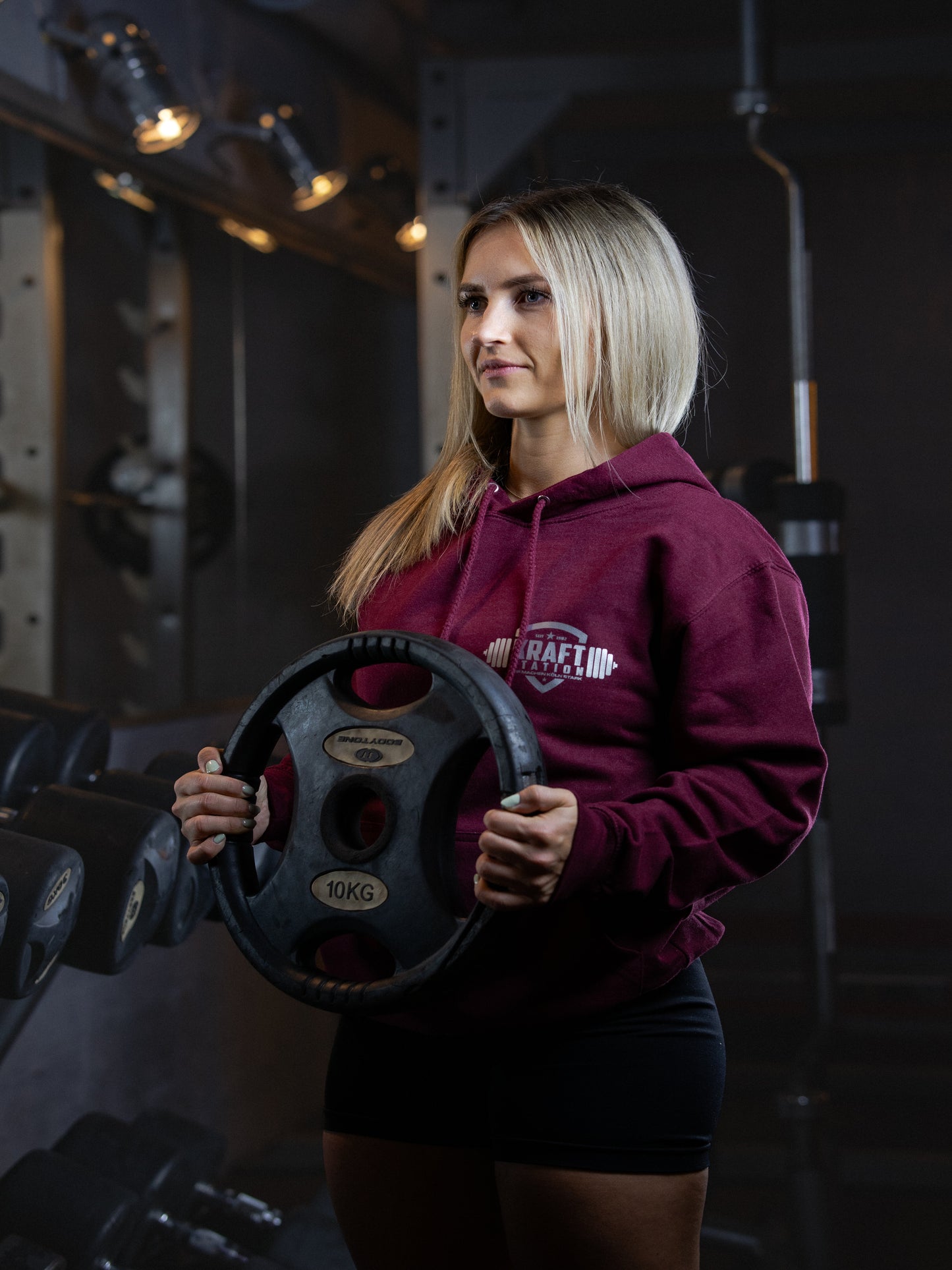 Kraft Station Hoodie Dunkelrot