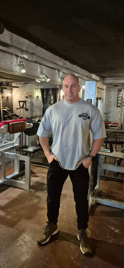 Oversize T-Shirt Grau Kraft Station Athlet *NEU