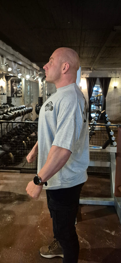 Oversize T-Shirt Grau Kraft Station Athlet *NEU